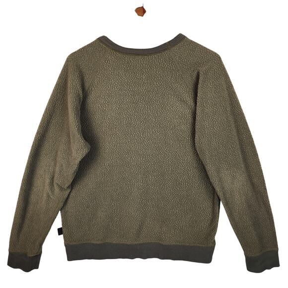 Patagonia Reversible Shearling Crew Neck Pullover Olive Green Men's SZ LG(?) GUC - Picture 2 of 10